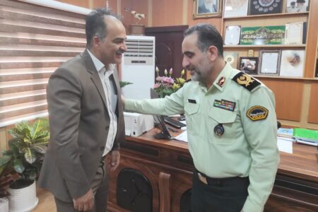 دیدار مدیر عامل نیروگاه شهید مفتح با فرمانده جدید انتظامی استان همدان